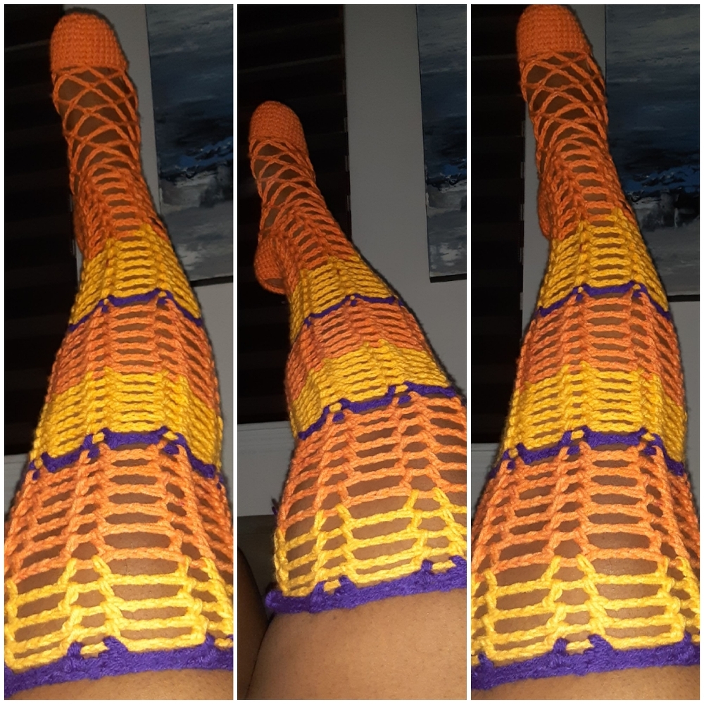 Crochet Lace Thigh High Socks!